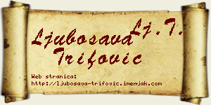Ljubosava Trifović vizit kartica